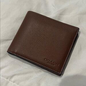 Coach Dark Brown Leather Card Holder